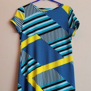 CALVIN KLEIN womens geometric patterned dress